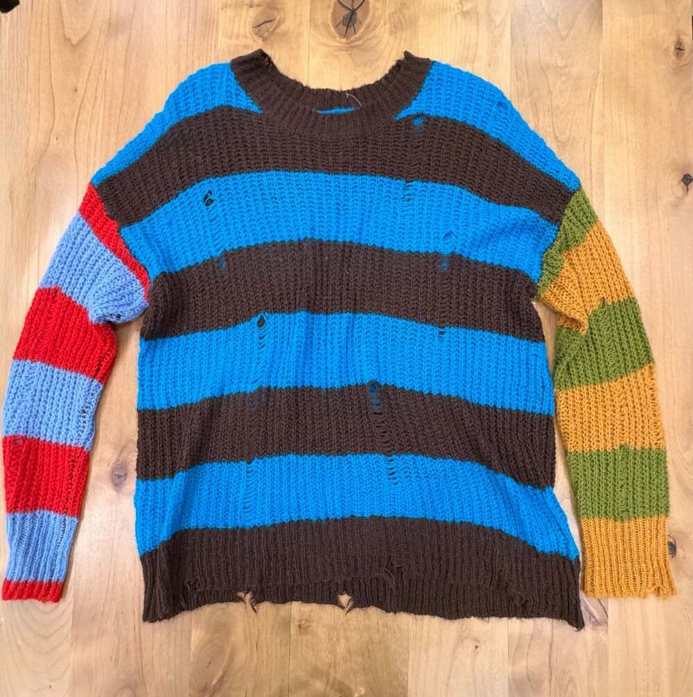 Urban Outfitters Alston Distressed Sweater Size S Multicolor